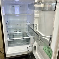 仙台市内トラック渡し無料！ 三菱 2ドア 冷蔵庫 168Lマットチャコール 中古 家電 買取 の画像