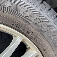 中古スタッドレス　ホイール4本　145/80R13 軽自動車全般に！2021年製ダンロップウインターマックス
の画像