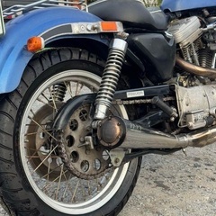 ハーレーダビットソン 87年 XLH 883 4速 エボスポ スポーツスター キャブ車 チェーン 垂れストラット ヴィンテージ パン ナックル ショベル アイアン ソフテイル XL XLCH 883 1000 1200の画像