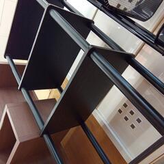 【リユースのサカイ八街店】★ジモティ割あり★収納ラック　ブラック　クリーニング済　YJ7768の画像