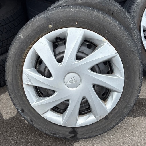 155/65R14 中古 夏タイヤ、ホイール付　4本　1本だけ2019年製他3本2021年製ブリヂストン　ECOPIA　軽自動車全般に