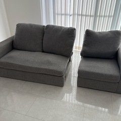 ソファ 3人掛け グレーの画像