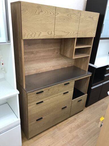 ★リユースのサカイ春日部店★KJ11659 unico 食器棚 ブラウン H180×W123×D45 クリーニング済み