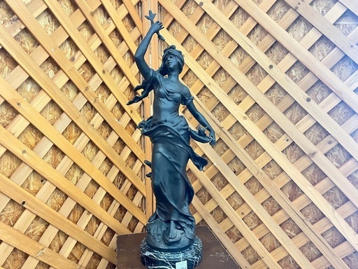 【愛品館 江戸川店】オーギュスト・モロー 少女のブロンズ像 オブジェ 置物 ID:112-052016-007