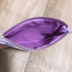 花柄 パープル ミニポーチの画像
