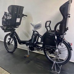 1年保証 送料無料　ブリヂストン　20インチ　子供乗せ　黒色　電動アシスト自転車　g915の画像