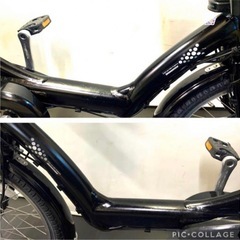1年保証 送料無料　ブリヂストン　20インチ　子供乗せ　黒色　電動アシスト自転車　g915の画像