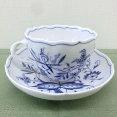 未使用■マイセン Meissen ブルーオニオン コーヒーカップ＆ソーサー(ティー/コーヒー兼用カップ) 800101/55895 C&S 1客 札幌 西区 西野店の画像