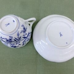 未使用■マイセン Meissen ブルーオニオン コーヒーカップ＆ソーサー(ティー/コーヒー兼用カップ) 800101/55895 C&S 1客 札幌 西区 西野店の画像
