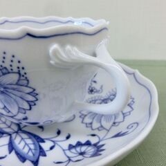 未使用■マイセン Meissen ブルーオニオン コーヒーカップ＆ソーサー(ティー/コーヒー兼用カップ) 800101/55895 C&S 1客 札幌 西区 西野店の画像