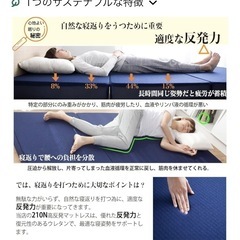 【格安】折りたたみ ダブル マットレス 10cm厚 ブラックの画像