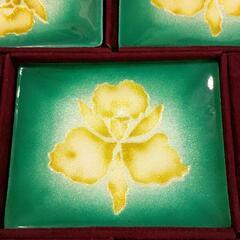 0908-123 七宝焼カトレア5枚セットの画像