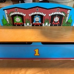 トーマス 木製 収納ケース 椅子 ベンチセットの画像