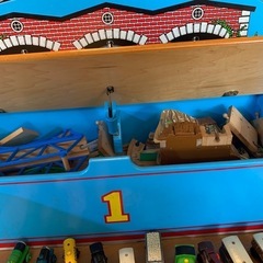 トーマス 木製 収納ケース 椅子 ベンチセットの画像