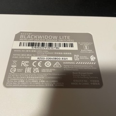 RAZER BLACKWIDOW LITE の画像