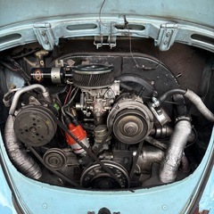 75年式の空冷ビートル　TYPE1 67仕様　ブルー　車検済みの画像