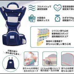 【新品未使用品】　抱っこ紐 　ドクタークレール フルメッシュ　出産準備　ヒップシートの画像