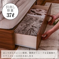 (収納/コンセント/ライト)ダブルベットの画像