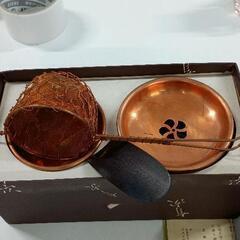 0908-141 有次　純銅製 お茶の間揃(茶筒・茶こぼしセット)の画像
