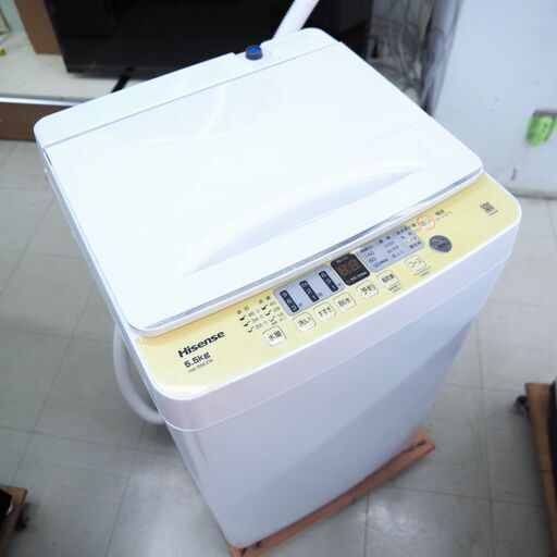 愛知岐阜/送料込★美品★ハイセンス　5.5kg洗濯機 HW-55E2W　23年製 ハイセンス（HISENSE） 中古/SA-HW55E2W/洗濯機/5.5kg/Hisense