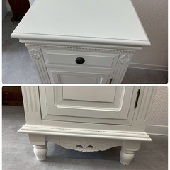 ◆早い方優先!! アンティーク調 キャビネット ホワイト 収納家具　の画像