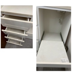 ◆早い方優先!! 食器棚　キッチンボード　ホワイトの画像