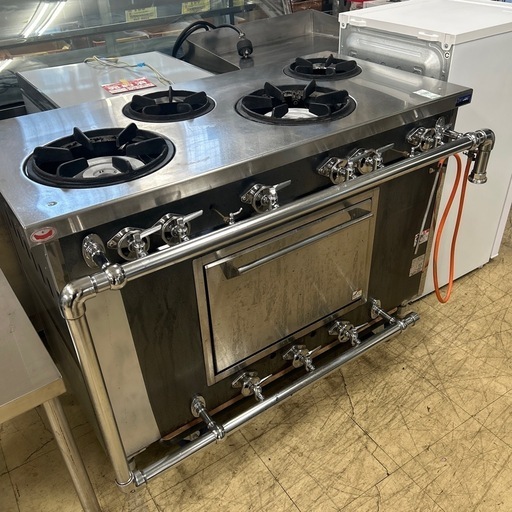 6463【程度良好】2020年製 マルゼン 業務用ガスレンジ MGR-126DS 都市ガス