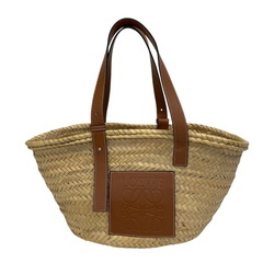 ロエベ LOEWE ショルダーバッグ バスケットバッグ ミディアム カゴ トートバッグ ハンドバッグ ベージュの画像