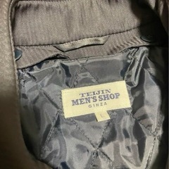 【未使用級　美品】 テイジンメンズショップ トレンチコート 紺色　アウターの画像