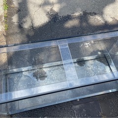 お話中　大型 アクリル水槽　1280×450×600㎜　板厚15㎜　熱帯魚　アクア　水漏れ確認済　中古　③の画像