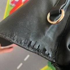 ブラック キルティング バッグの画像