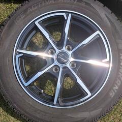 富山県 23年製 165/65R14 アルミホイール スタッドレスタイヤ 4本 14インチの画像