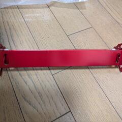 車用　フロントナンバーステー　赤　角度調節可能の画像