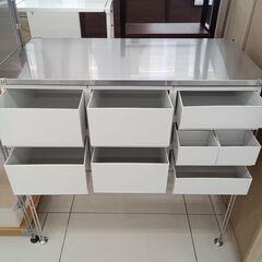 ★リユースのサカイ日立店★HJ7692 無印良品 収納ケース付きラック シルバー H83.5×D40×W83.5 クリーニング済み の画像