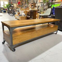 F8★モデルルーム品★OLDNEW テレビボード W152cm ヴィンテージ風 マンゴーウッド 無垢材 インダストリアルの画像