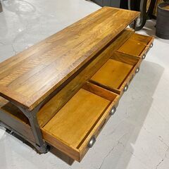 F8★モデルルーム品★OLDNEW テレビボード W152cm ヴィンテージ風 マンゴーウッド 無垢材 インダストリアルの画像