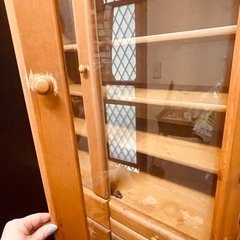 一本立食器棚　ブラウン　追加写真の画像