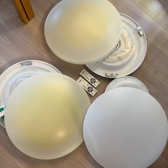 3点セット ホワイト円形天井照明 リモコン付きの画像