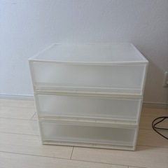 衣類ケース　プラケース3個セットの画像