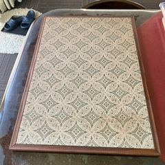 日本画　風景画　木製フレーム付50×35の画像