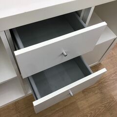 ★リユースのサカイ春日部店★KJ11667  オープンシェルフ ホワイト H79×W150×D39 クリーニング済みの画像