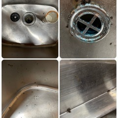 C(7465) ステンレス 一層シンク W600D450H80BG90 業務用 厨房用 飲食店 店舗用 現状品 直接引き取り歓迎 大阪の画像