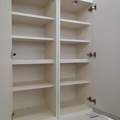 ★リユースのサカイつくば店★TK6436 パモウナ 食器棚 ホワイト H207×D50×W80 クリーニング済みの画像