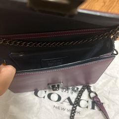 COACH パープル ショルダーバッグの画像