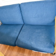 ソファ ブルー 2.5人掛けの画像