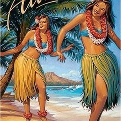 Aloha Hawaii ヴィンテージアート ポストカードセット（10枚入り / Kerne Erickson デザイン）の画像