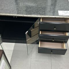 ★リユースのサカイ千葉中央店★期間限定割引有  テレビ台 ブラック H60×D44×W105 クリーニング済み TC4530           　の画像