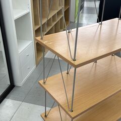 ★リユースのサカイ千葉中央店★期間限定割引有  収納ラック ブラウン H113×D40×W80 クリーニング済み TC4525           　の画像