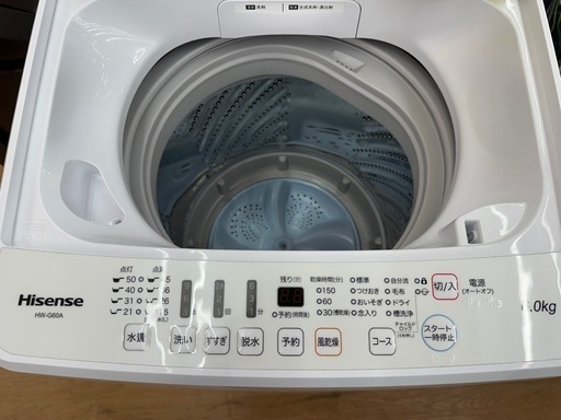 ⭐︎ドリーム荒牧店⭐︎ジモティー割引有⭐︎【クリーニング済み】　ハイセンス　6.0kg洗濯機　HW-G60A  20222年製