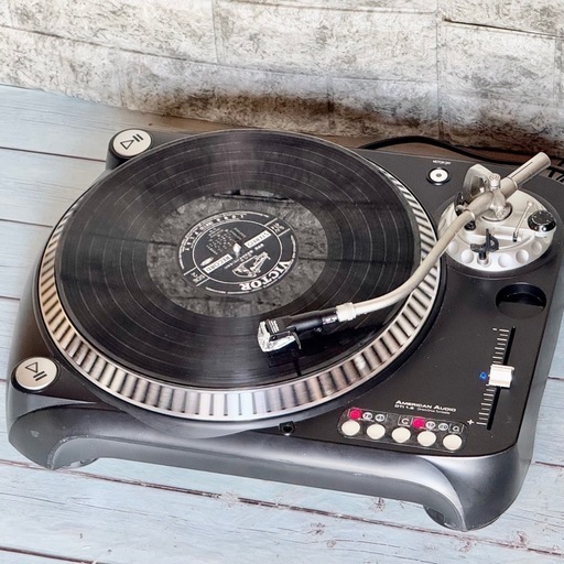 アメリカンオーディオ レコードターンテーブル 動作品 Bluetooth搭載 フルオートターンテーブル（ブラック/ブロンズ